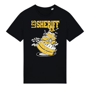 LES SHERIFF : T-shirt anniversaire Noir recto/verso Tour Dates [$40TSDATES]